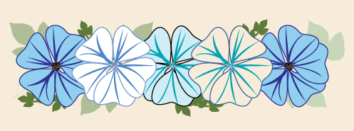 (image for) Small Blue Flowers Holder
