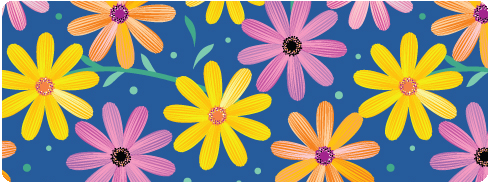 (image for) Small Daisies On Dark Blue