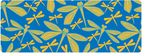 (image for) Small Dragonflies On Dark Blue