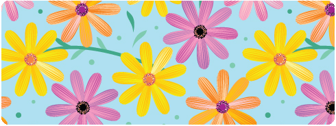 (image for) Notepad-Daisies On Blue