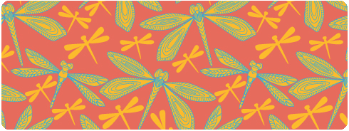 (image for) Notepad-Dragonflies On Salmon