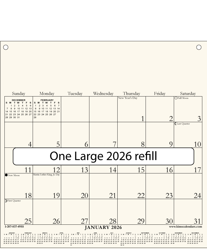 One Large 2026 Refill (image for) One Large 2026 Refill