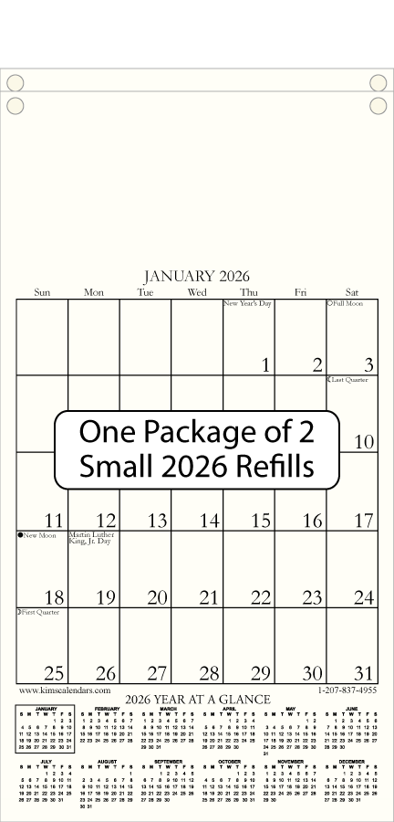 Package of Two Small 2026 Refills (image for) Package of Two Small 2026 Refills