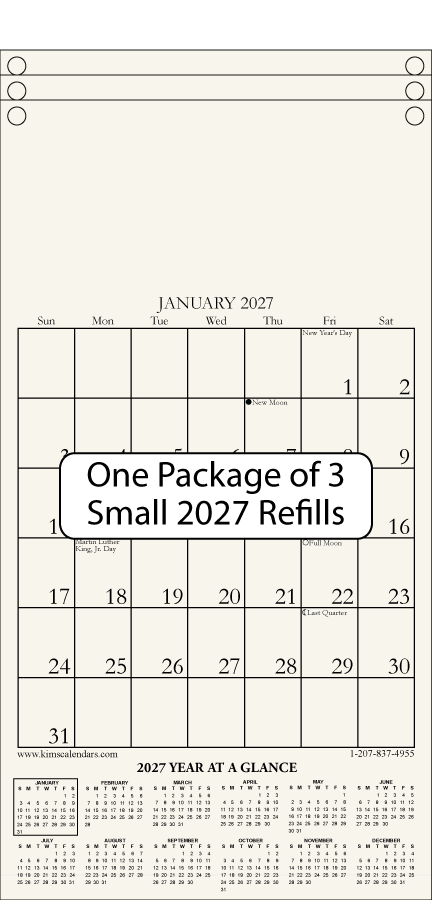 (image for) A Package of Three Small 2027 Refills