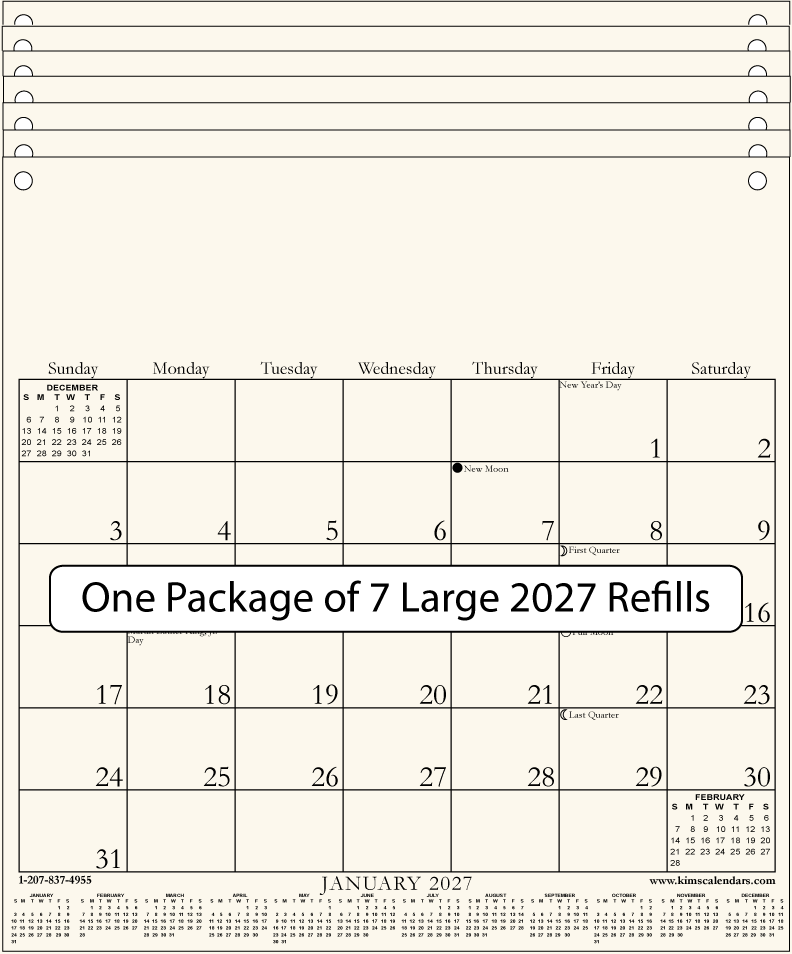 (image for) Package of Seven Large 2027 Refills