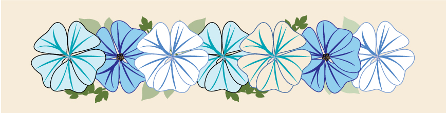 (image for) Large Blue Flowers Top