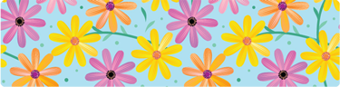 (image for) Large Daisies on Blue Top