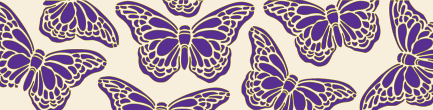 Large Butterflies - Purple Top