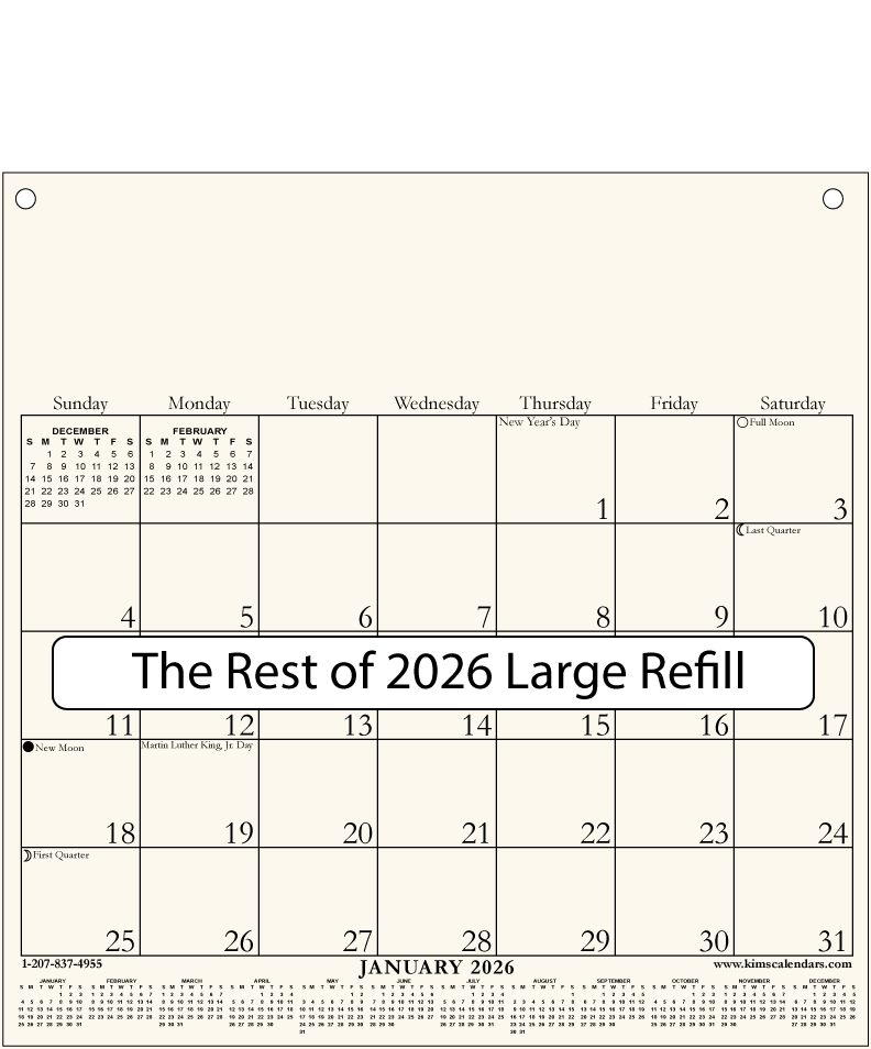 (image for) The Rest of 2026 Large Refill