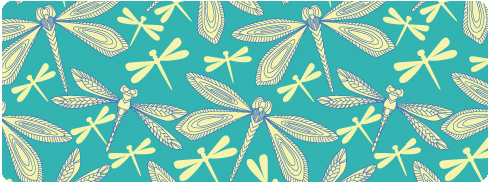 Small Dragonflies On Teal Top
