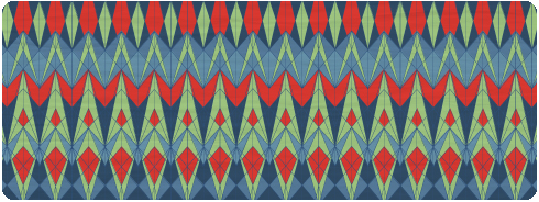 (image for) Small Geometric2 Green, Red & Blue Top