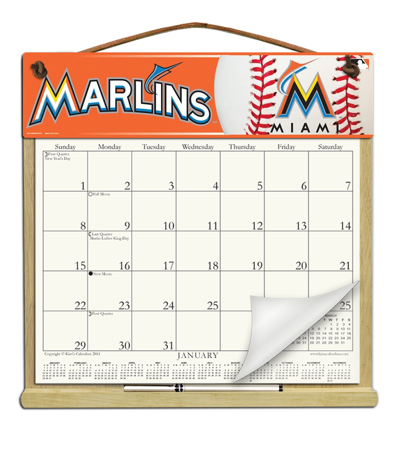 Miami Marlins Calendar Holder