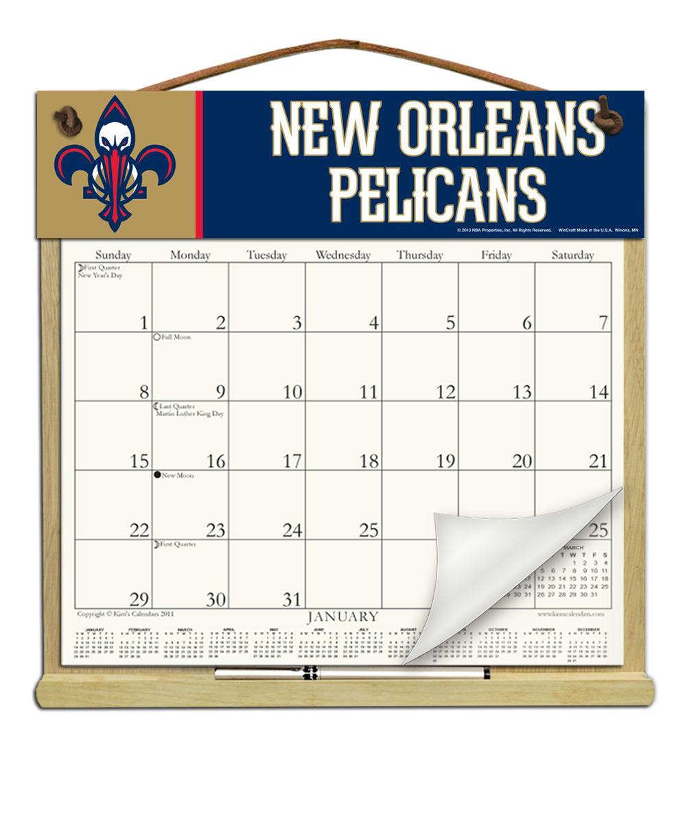 New Orleans Pelicans Calendar Holder