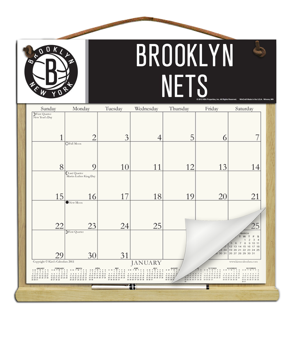 Brooklyn Nets Calendar Holder