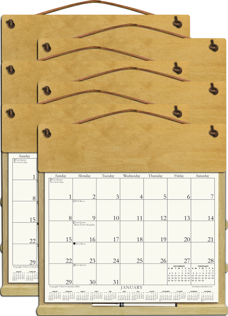 Set of 6 Large Calendars $90.00