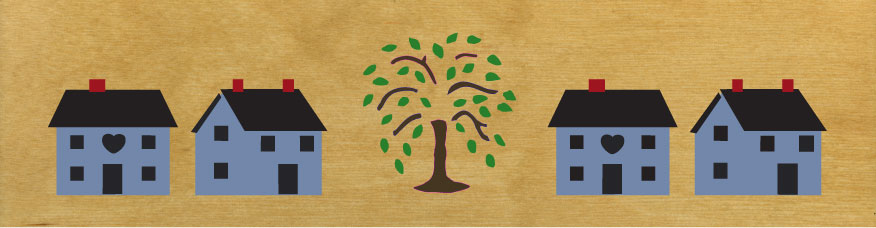 Large Blue Houses Holder (image for) Large Blue Houses Holder