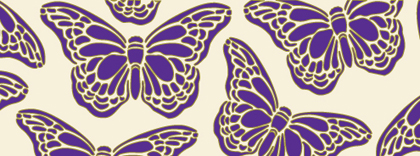 Small Butterflies - Purple Holder