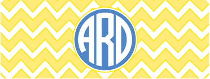 (image for) Small Monogram Blue & Yellow-CC