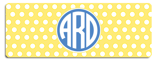 (image for) Small Monogram Blue & Yellow-DC