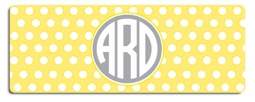 (image for) Monogram Notepad Gray & Yellow-DC