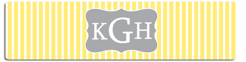 (image for) Large Monogram Gray & Yellow-ST