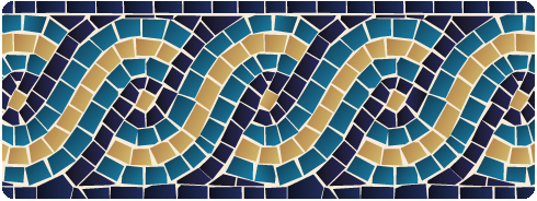 (image for) Notepad-Blue & Beige Mosaic