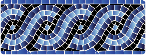 Notepad-Blue & Black Mosaic
