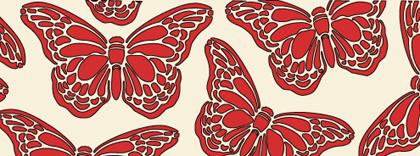 Small Butterflies - Red Holder